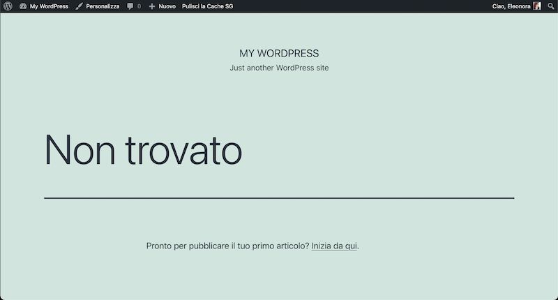 nouveau site wordpress