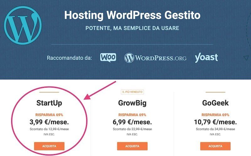 plan de démarrage de siteground