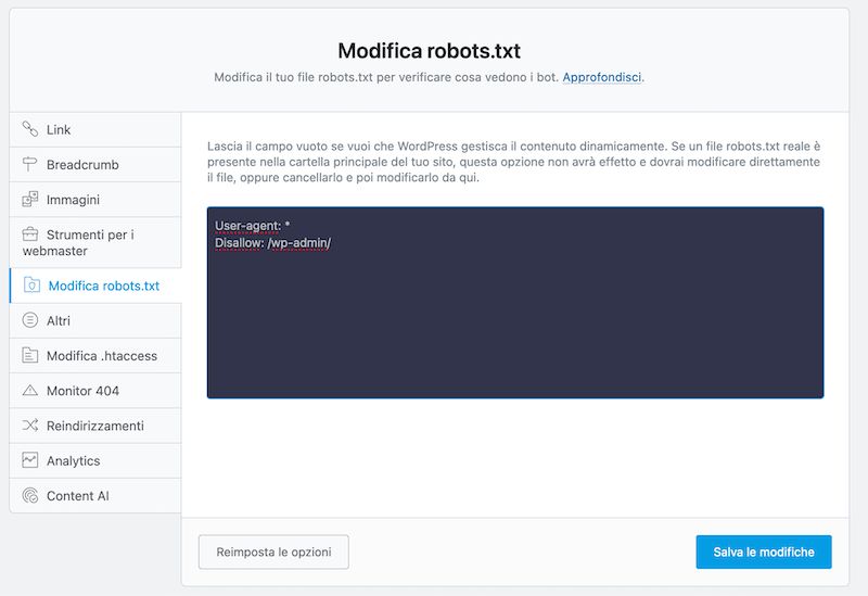 modifier le fichier robots.txt