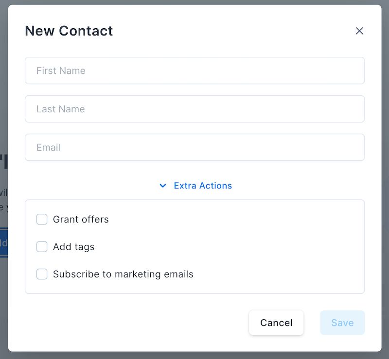 kajabi ajouter un nouveau contact