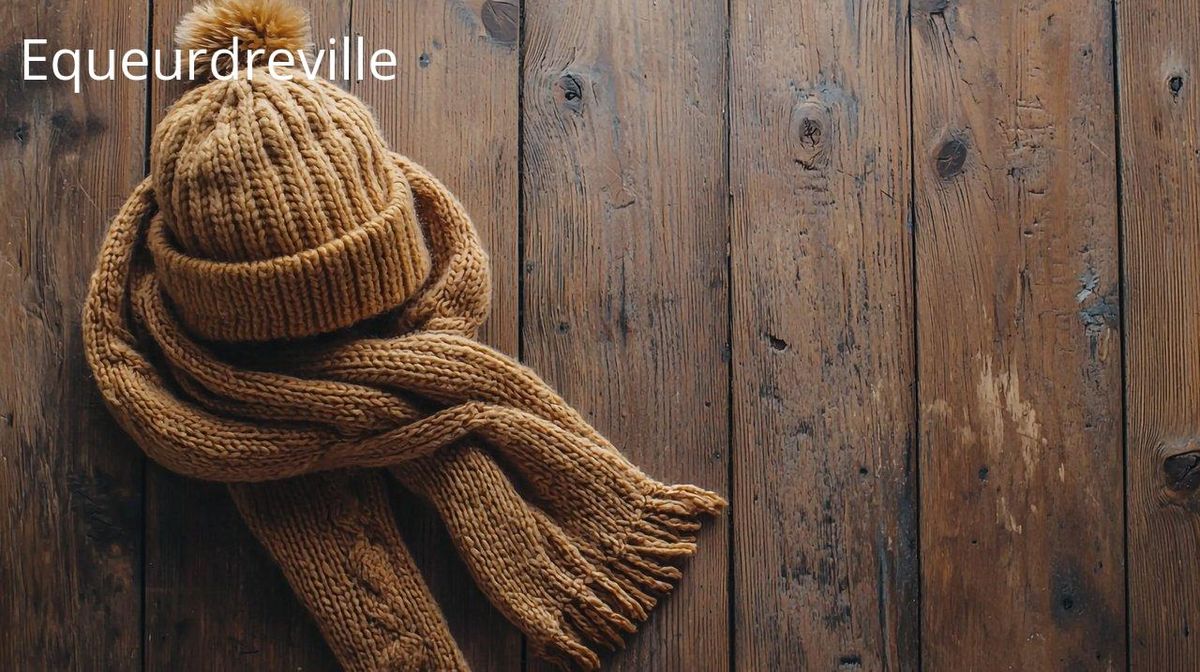 Bonnet et écharpe en maille : chaleur et style pour les sports d'hiver.