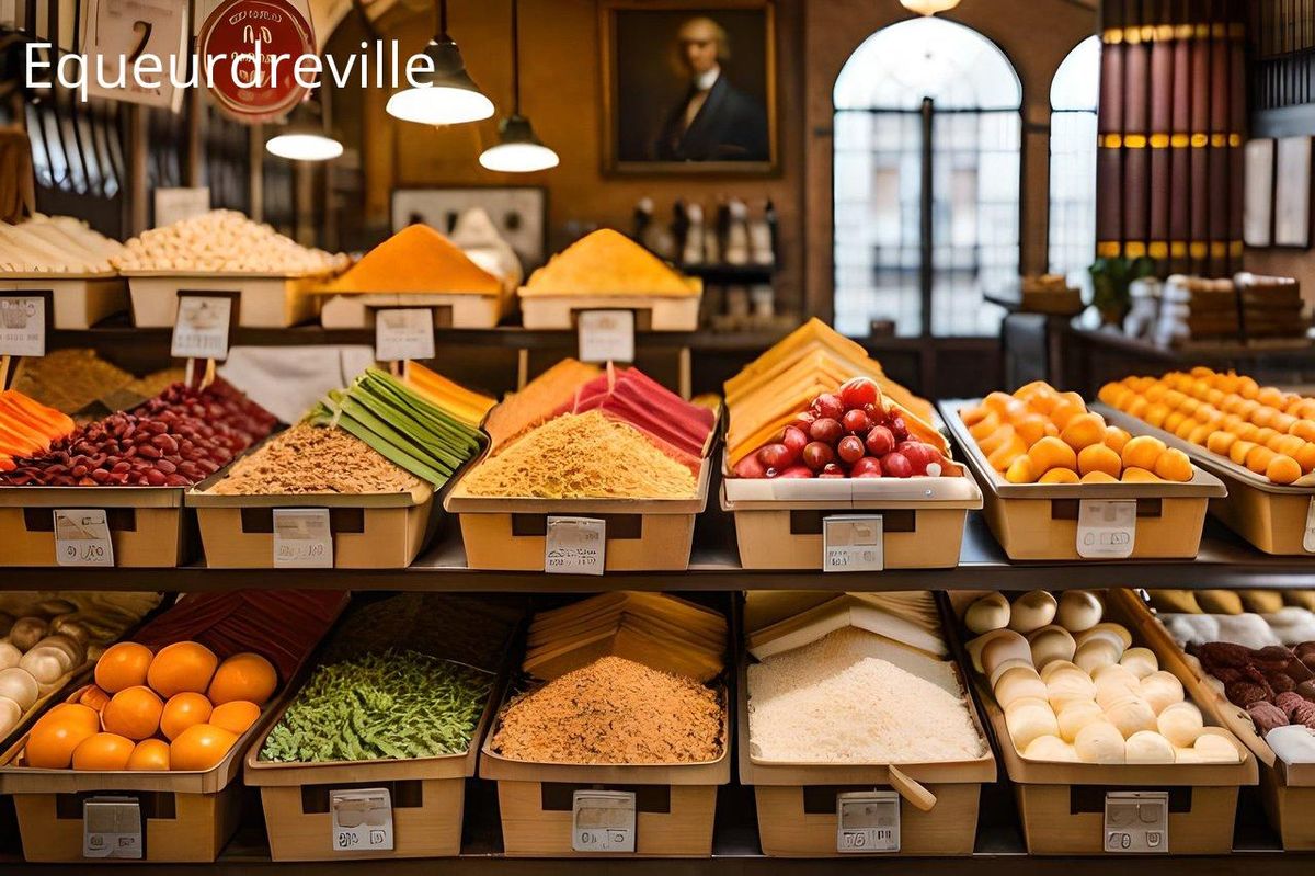 Épices et couleurs au marché d'Équeurdreville: un voyage vibrant des saveurs normandes.