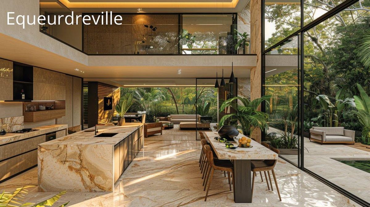 Havre de paix moderne entouré de verdure pour une maison d'hôtes à Équeurdreville.