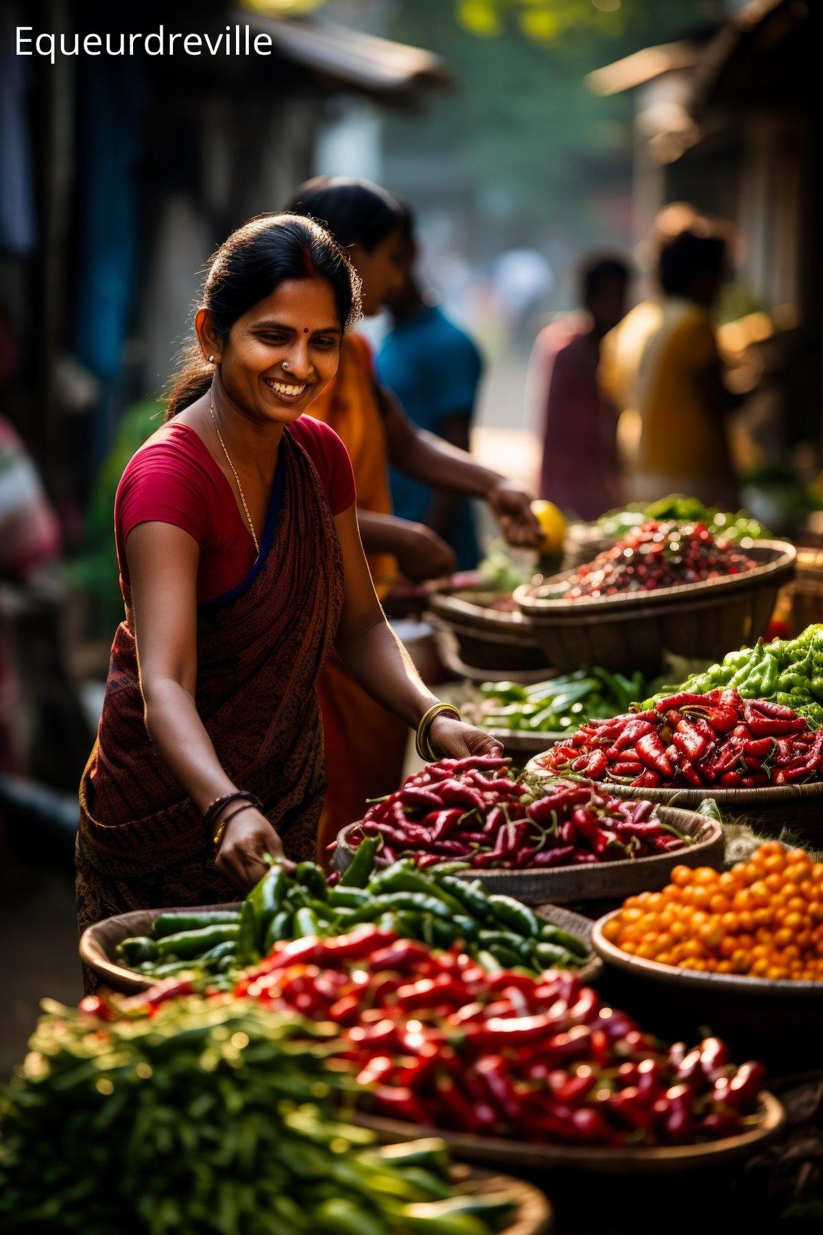 Marché vibrant : la mondialisation soutient la diversité alimentaire locale.