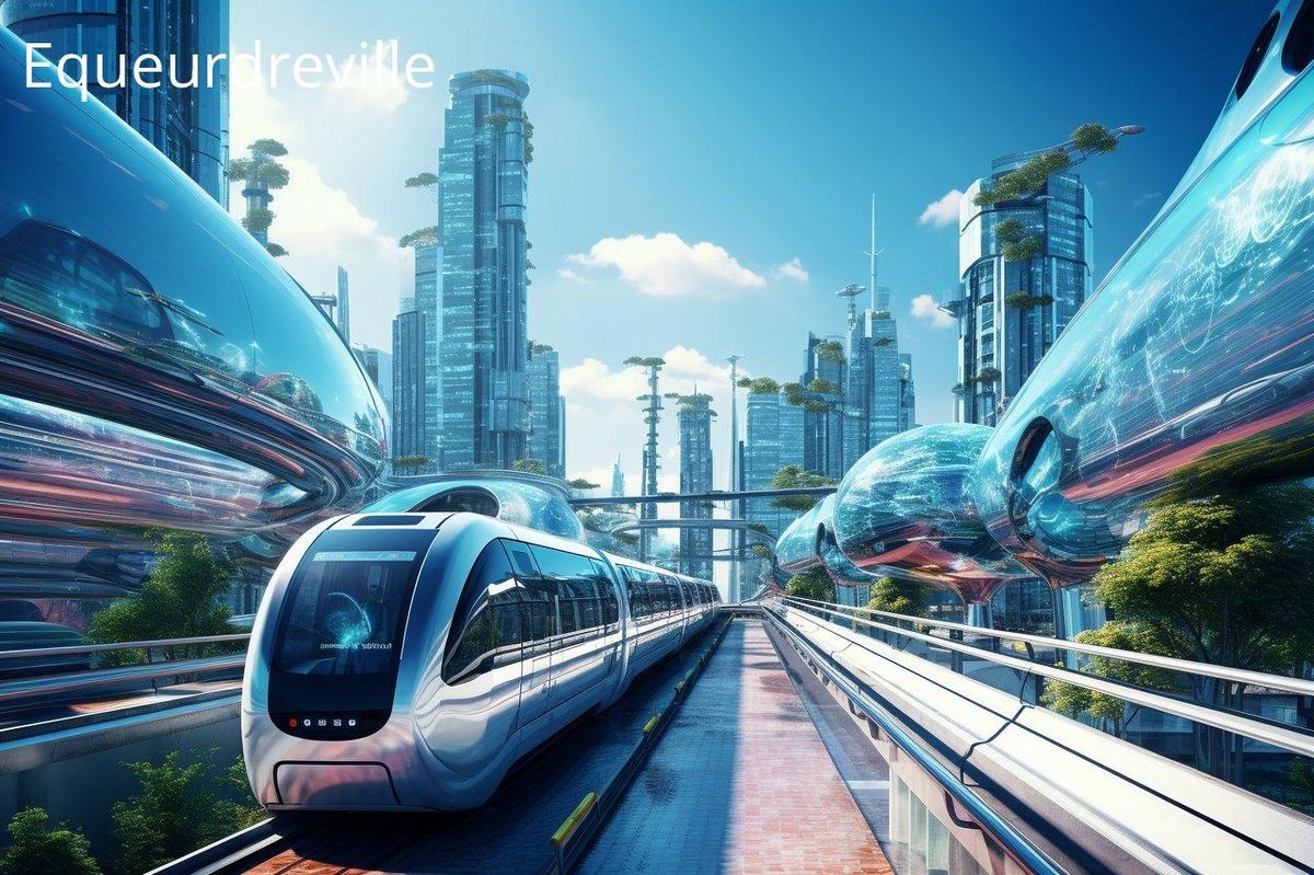 Transport futuriste: vers un Équeurdreville moderne et durable.