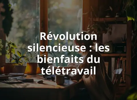 Révolution silencieuse : les bienfaits du télétravail