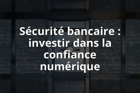 Sécurité bancaire : investir dans la confiance numérique